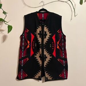 China to Wool Vest 1970s Vintage